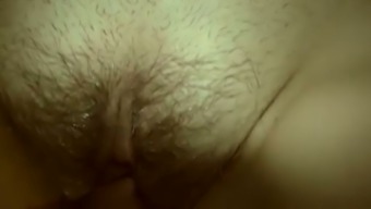 Poking My Horny Wife'S Hairy Pussy In Closeup Video