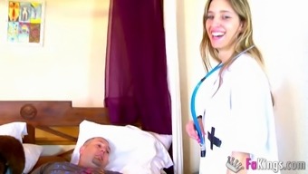Horny Doctor Saida Sinner Plays With Her Patient'S Cock