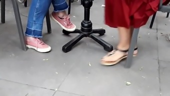 Teen Sexy Long Feets Hot Toes In Sandals