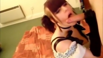 Hot Emo Babe In Costume Gets Screwed On Webcam
