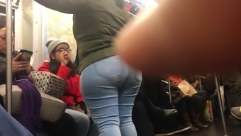 Super Wide Booty Milf On Train Pt 3