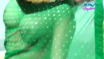 Desi Girl In Transparent Wet Saree Showing Boobs..Hot Show