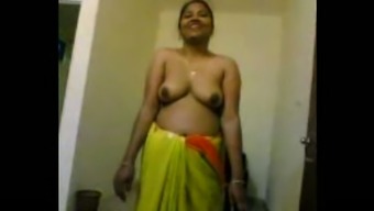 Lewd Amateur Indian Housewife Flashes Her Ugly Natural Titties
