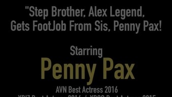 Step Brother, Alex Legend, Gets Footjob From Sis, Penny Pax!