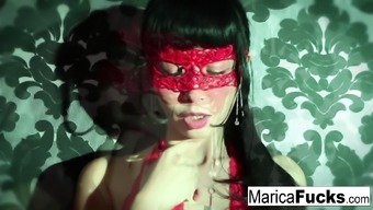 Marica Hase In Sexy Lingerie Masturbates In The Mirror