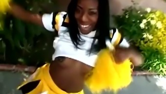 Luscious Ebony Cheerleader Is Getting A Fat Black Cock