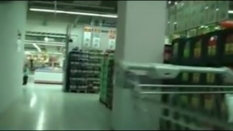 Playing Inside Public Supermarket