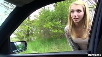 Captivating Blonde Teen Getting Hammered Hardcore Outdoor