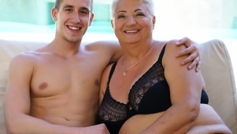 Fat Grandma'S Tits Covered With Jizz