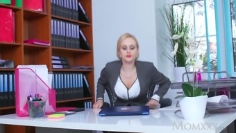 Mom Blonde Big Tits Milf Sucks Massive Geek Cock