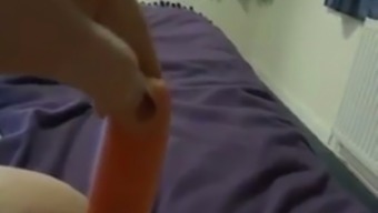 I Fuck My Shaved Pussy With Carrot Spreading Legs Wide