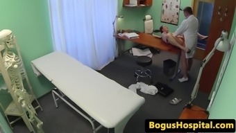 Cocksucking Sales Rep Pussyfucked By Doctor