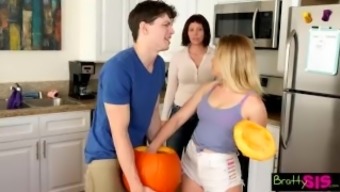 Bratty Sis She Caught Her Brother Fucking A Pumpkin