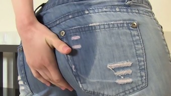 Perv Babe Nancy Pisses Her New Jeans After Tasting Her Salty Pee