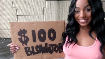 Ebony Doll Sucks And Fucks For Proper Cash