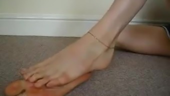 Milf Shows Off Her Long Sexy Feet And Juicy Toes