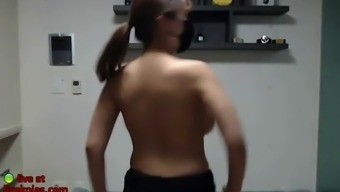Korean Girlfriend Shows Her Huge Tits On Cam