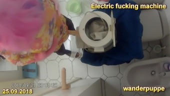 Electric Fucking Machine - Spin Dryer With Silicone Dildo