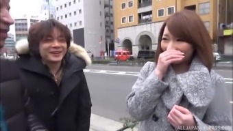Cute Japanese Brunette Yurino Hana Picked Up On The Street To Fuck