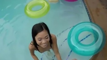Povd Soaked Slanted Pussy Drilled Poolside