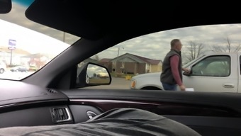 Wife Gives Me A Blowjob In A Public Parking Lot.