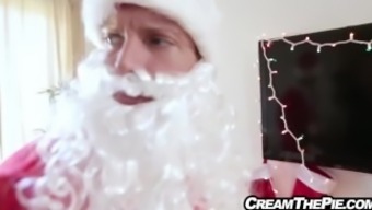 Santa Gives Naughty Teen Creampie For Xmas