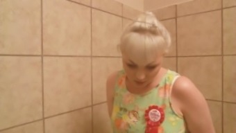 Frisky Business- Birthday Girl Horny In Public Bathroom