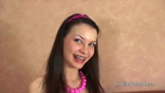 Hot Bracing Wearing Giggly Teen Not Expecting The Fuck To Be So Fast & Hard