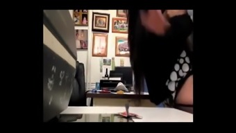 Latina Teacher Records Her Daily Meeting With The Principal