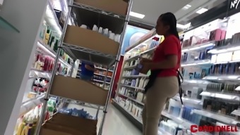 Black Girl Bubble Butt At Target - Candid