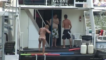 Amateur Babes In Bikinis Dance And Get Crazy On A Yacht