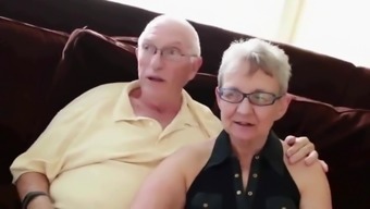Horny Granny And Husband Invite A Young Stud To Fuck Her