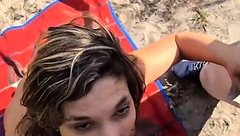 Fucked A Milf For Two On The Beach