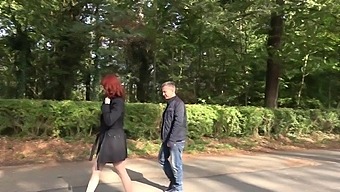 Mmf Threesome With A Redhead Alex Harper Wearing High Heels
