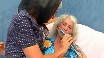 Lesbian Grannies Bring Each Other To Orgasm