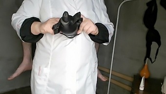 Chubby Nurse Instructing Patient (Handmade Vagina For Masturbation