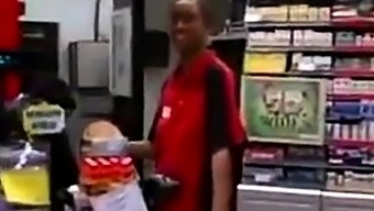 Black Store Clerk Sucks White Cock On The Job Ebony