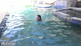Emma Evins Is Outside Swimming And Ready To Masturbate