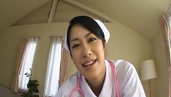 Lucky Patient Films Beautiful Japanese Nurse Kyoka Giving Him Head