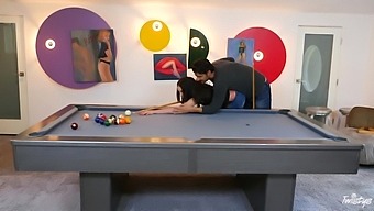 Gia Paige Is Playing Billiard Before Crazy Sex With Her New Boyfriend