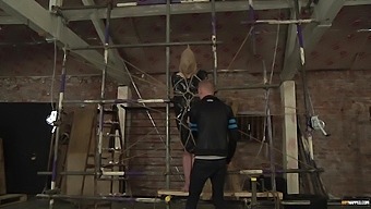 Nasty Man Tied Up His Male Slave And Pleasures His Hard Cock