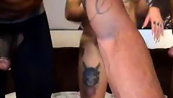 Tattooed Slut Take Two Big Black Cocks In Hardcore Threesome