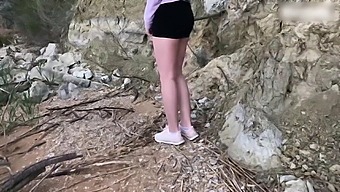 Risky Outdoor Sex Near The Lake Finished With Creampie