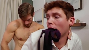 Handsome Gay Dudes Have A Quickie In The Office And Moan Together