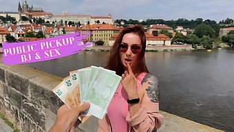 Czech Public Pickup – Redhead Russian Tourist, Public Bj & Sex