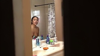 Busty Girl Gets Peeked On In Shower & Fucked In Bathroom!