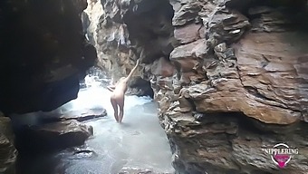 Nippleringlover - Naked At Nude Beach - Pierced Pussy & Pierced Tits - Stretched Nipple Piercings