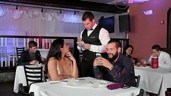 Handsome Waiter Is Fucked By Hot Venezuelan Woman In Public Bathroom