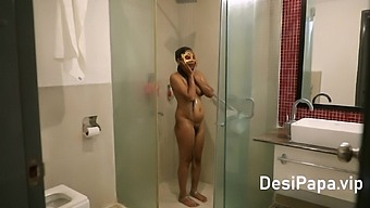 Sexy Next Door Desi Bhabhi Filmed Taking Shower