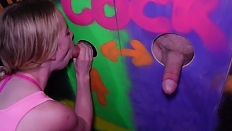Wild Blonde Loves Glory Hole And Double Penetration